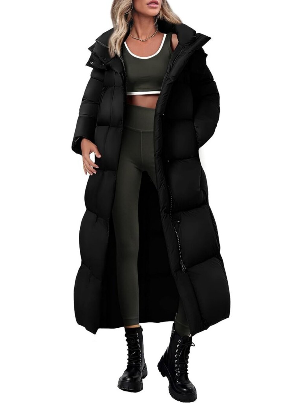 Trendy Women's Long Puffer Coat - Warm Winter Jacket, Stylish Outerwear, Cozy